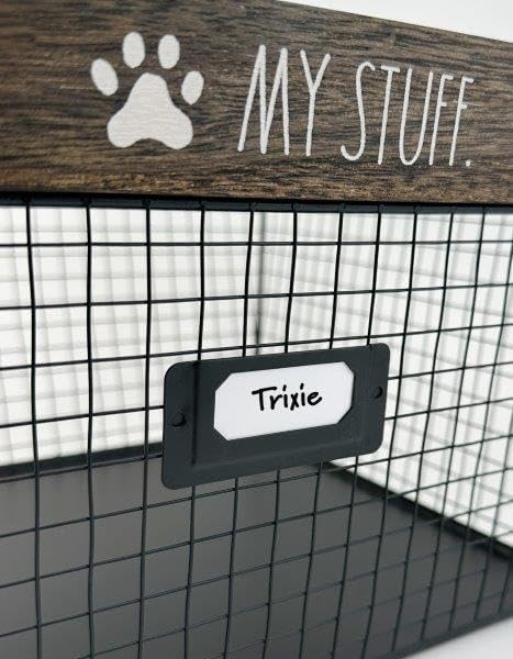 Rae Dunn Decorative Pet Toy Storage Basket - Durable Cat and Dog Toy Basket Perfect for Organizing Chew Toys - Sturdy Metal Baskets for Storage of Pet Blankets & Leashes - Image 2