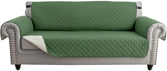 TOPCHANCES Sofa Slipcover L Shape 3pcs Reversible Sofa Cover Sectional Couch Cover 3 Seater Chaise Slip Cover with Elastic Straps for Kids Dogs Cats Pet Furniture Protector Cover by TOPCHANCES
