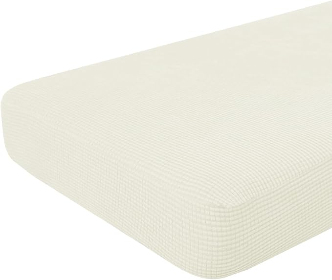 Hokway Stretch Couch Cushion Replacement Slipcovers Reversible Cushion Slipcovers Sofa Cushion Covers(Creamwhite, Large) by Hokway