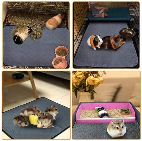 5Pcs Guinea Pig Cage Liners,Guinea Pig Fleece Cage Liners12''X12''Super Absorbent Washable Pee Pads Reusable for Rabbit Hamster Chinchilla - Image 5