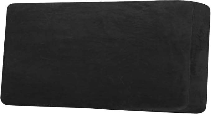 H.VERSAILTEX Velvet Stretch Individual Couch Cushion Cover Plush Cushion Slipcover for Loveseat Sofa Cushion Furniture Protector Seat Cushion Sofa Cover (1 Piece Sofa Cushion Cover, Black) by HVERSAILTEX