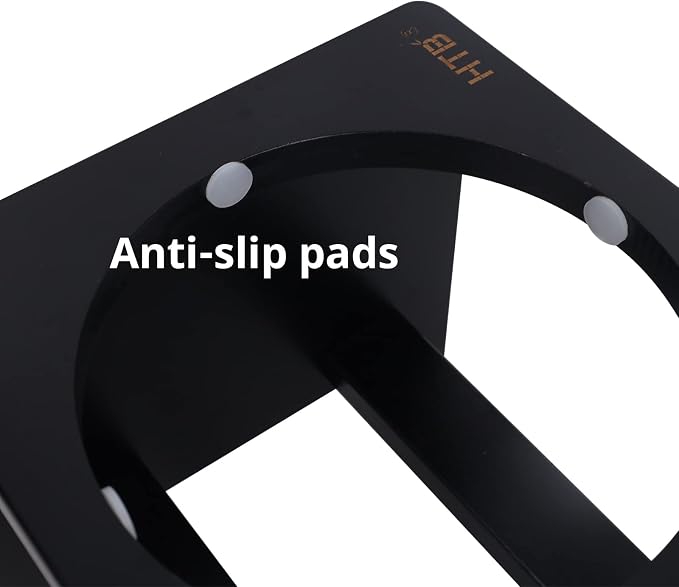 HTB Elevated Dog Bowl Stand with 2 Stainless Steel Bowls-7" H Medium Black | Raised Dog Bowl Stand, 7"tall, 29 Oz Bowls, for Medium Sized Dogs, Pet-safe, Solid Bamboo - Image 2