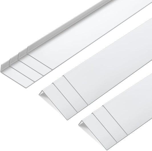 Sasylvia 10 Pcs 3 x 1 x 48 Inches Wall Corner Protector Guards, Avoid Scratching Scuffs, White Vinyl Corner Trim Molding, Ease Install & Cleaning for Door Countertop Furniture Cabinet Protection by Sasylvia