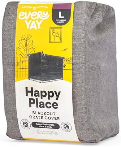 EveryYay by Petco Happy Place Grey Blackout Dog Crate Cover 37" L X 23.5" W X 23" H - Image 4