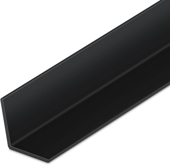 Sasylvia 1 Pcs 1-1/2 x 48 Inches Wall Corner Protector Guards, Avoid Scratching Scuffs, Black Vinyl Corner Trim Molding, Ease Install & Cleaning for Door Countertop Furniture Cabinet Protection by Sasylvia