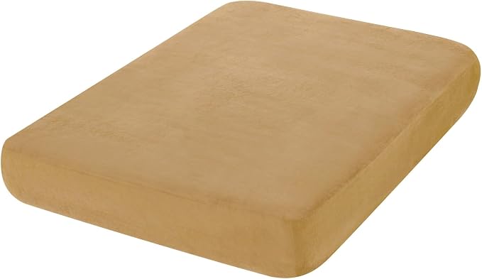 hyha Velvet Couch Cushion Covers, Sofa Covers for 2 Cushion Couch Washable | Soft Plush Sofa Slipcover, Elastic Bottom, Non-Slip Wear Resistant Furniture Protector, Ideal For Pets & Kids, Medium by hyha