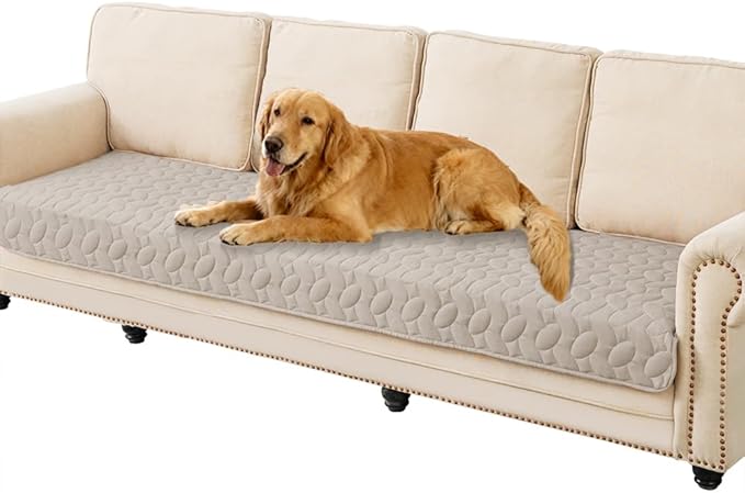 Ameritex Waterproof Pet Bed Cover Anti-Slip Dog Bed Blanket for Sofa and Furniture Waterproof New Pattern Design (Khaki, 30x90 Inch (Pack of 1)) by Ameritex