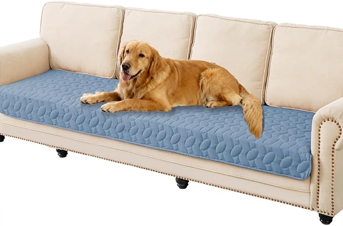 Ameritex Waterproof Pet Bed Cover Anti-Slip Dog Bed Blanket for Sofa and Furniture Waterproof New Pattern Design (Lightblue, 30x80 Inch (Pack of 1)) by Ameritex