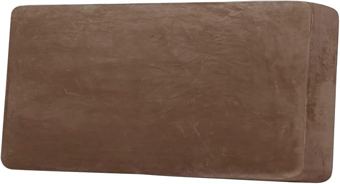 H.VERSAILTEX Velvet Stretch Individual Couch Cushion Cover Plush Cushion Slipcover for Loveseat Sofa Cushion Furniture Protector Seat Cushion Sofa Cover (1 Piece Sofa Cushion Cover, Caramel Cafe) by HVERSAILTEX