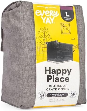 EveryYay by Petco Happy Place Grey Blackout Dog Crate Cover 37" L X 23.5" W X 23" H - Image 5
