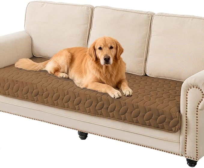 Ameritex Waterproof Pet Bed Cover Anti-Slip Dog Bed Blanket for Sofa and Furniture Waterproof New Pattern Design (Camel, 30x70 Inch (Pack of 1)) by Ameritex