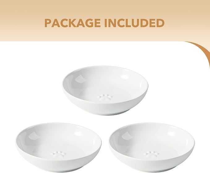 Havniva Ceramic Cat Food Bowls, Shallow Cat Dishes for Indoor Cats Set of 3 | Wide Opening, 5.6” Ceramic Cat Bowls, Cat Plates for Wet & Dry Food, Non-slip Rubber Base, Whisker Friendly Cat Bowl - Image 6
