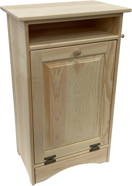 Peaceful Classics Pet Feeder Station, Unfinished | Dog Food Storage Container, Dog Food Storage Cabinet, Pet Supplies Organizer, Can Hold 35 Lbs of Pet Food by PeacefulValley