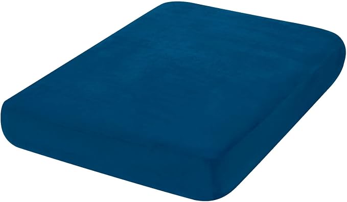 hyha Velvet Couch Cushion Covers, Sofa Covers for 2 Cushion Couch Washable | Soft Plush Sofa Slipcover, Elastic Bottom, Non-Slip Wear Resistant Furniture Protector, Ideal For Pets & Kids, Medium by hyha