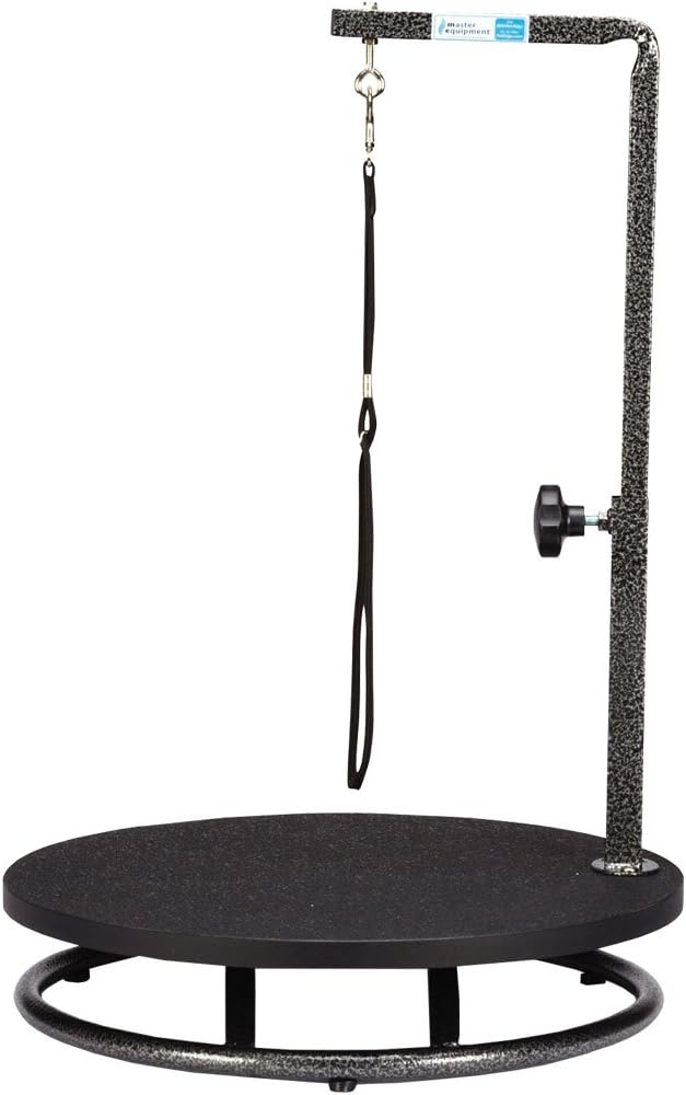 Pet Edge Master Equipment Round Pet Grooming Table – Rotatable Black 18” Diameter Grooming Table Perfect for Small Dogs by PetEdge