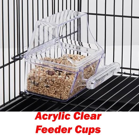 38-Inch Double Roof Top Large Flight Bird Cage with Toys Climbing Ladder Side Nesting Box Doors for Cockatiels Sun Parakeets Conures Aviary Budgie Finch Lovebird Canary Pet Bird Travel Cage - Image 9