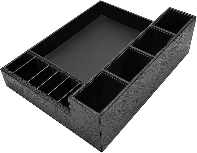 Barber Storage Box,Hairdressing Tool Holder, Multifunctional Detachable Large Storage Box, Shear Holder PU Leather Salon Scissors Holder, Hair Cutting Tools Storage Case for Barber Accessories(Large) - Image 3