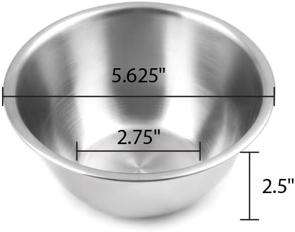 Fox Run Brands 1/2-Quart Stainless Steel Mixing Bowl, Silver | Perfect For Dips, Sauces, Eggs & Dressings | Stable Flat Base | Durable & Dishwasher Safe Stainless Steel Bowl | Mix & Serve - Image 2