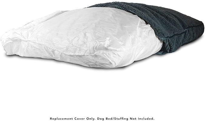 Floppy Dawg Medium Dog Bed Replacement Cover. Removable and Machine Washable Cover for Mattress and Rectangular Pillow Beds. 30L x 19W. Gray with Gray Top. - Image 4