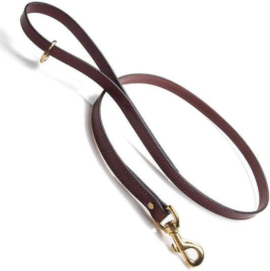 Mendota Pet Leather Snap Leash - Dog Lead - Made in The USA - Chestnut, 3/4 in x 4 ft (Standard)