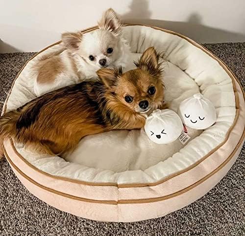 TONBO Soft Plush Small Cute and Cozy Food Dog Cat Bed, Washer and Dryer Friendly (Dim Sum) - Image 7