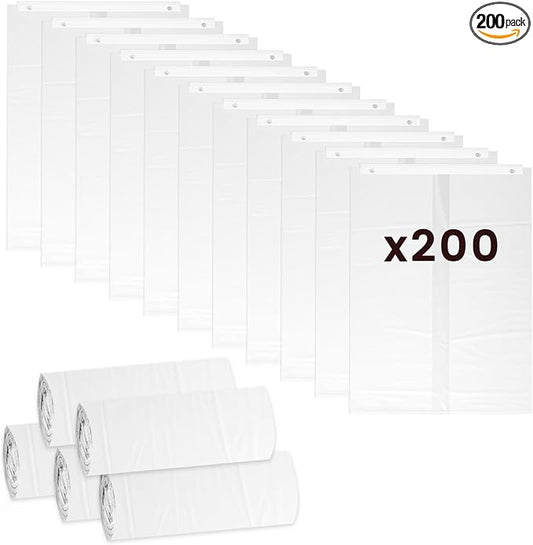 200 Pcs Self-Sealing Drawer Cat Litter Bags for Pet Snowy + Cat Litter Box | Pre-Punched Holes Anti-Shifting, Thickened & Wear-Resistant, Leakproof Secure Liner, Lock Litter Odor, Quick Install by Unknown