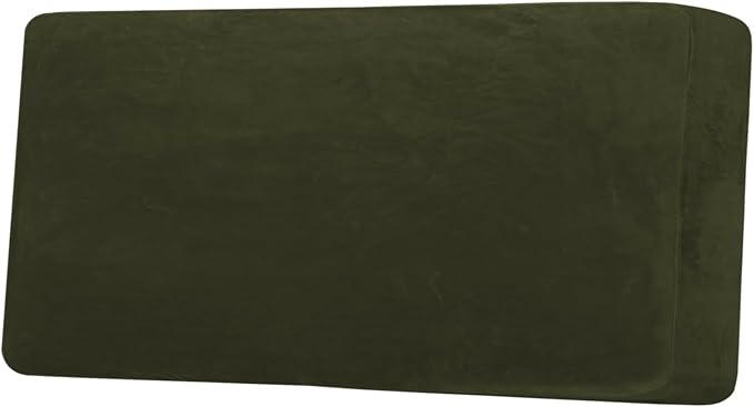 H.VERSAILTEX Velvet Stretch Individual Couch Cushion Cover Plush Cushion Slipcover for Loveseat Sofa Cushion Furniture Protector Seat Cushion Sofa Cover (1 Piece Sofa Cushion Cover, Olive) by HVERSAILTEX