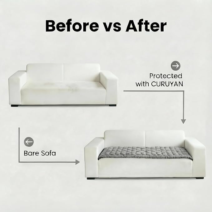 Non-Slip Sectional Couch Covers, Washable Pet Friendly Furniture Protector for Dogs Cats, Soft Thick Slipcover for L-Shaped Sofa (Sold by Piece, Not Set) (Light Grey, 27.6"x82.5") - Image 5