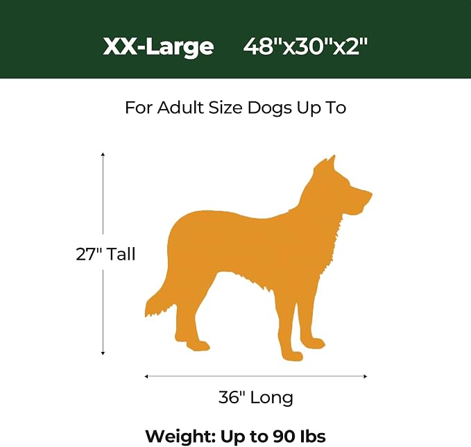 BALANCE Dog Crate Bed, Orthopedic Dog Bed Pad with Waterproof Liner, Washable Crate Foam Pet Mat for Large, Medium, Puppy Dogs Breeds, Mint Leaf, 48"x30"x2" - Image 5