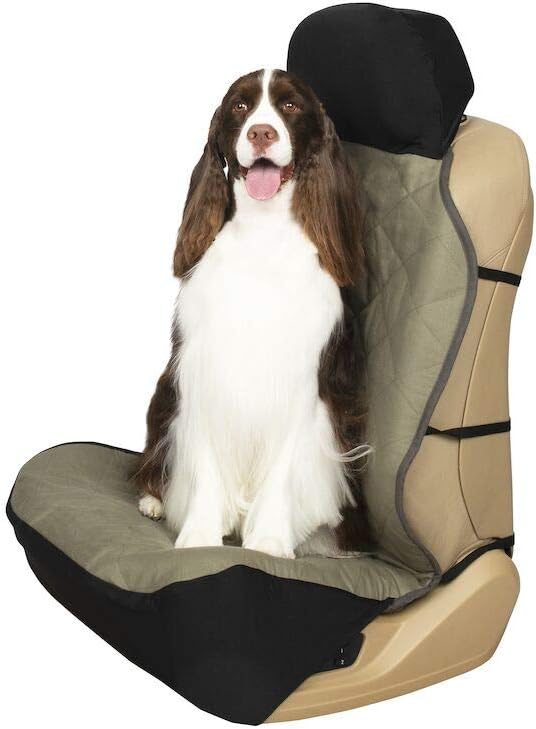 PetSafe Happy Ride Quilted Bucket Seat Cover - Long-Lasting Waterproof Padded Seat Protection with Secure Seatbelt Access - Keeps Leather Seats Clean & Protects from Scratches - Green - Image 4