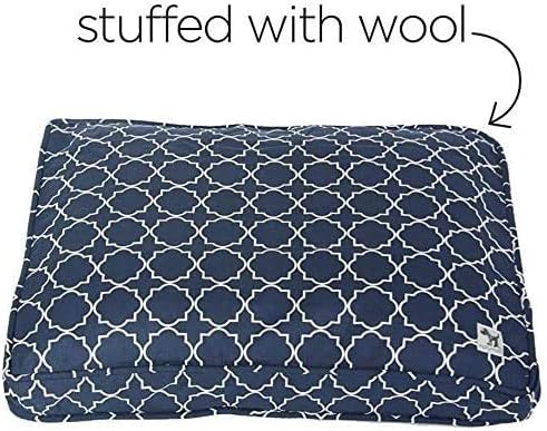 Molly Mutt Sheepy Wool-Filled Crate Pad, GOTS-Certified 100% Organic Cotton Canvas Cover with Soft 100% Natural Wool Insert, Ideal for Dog Bed or Kennel, Romeo & Juliet, 42" x 28" x 2.5" - Image 3