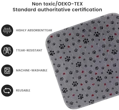Washable Pee Pads for Dogs,2 Pack Extra Large 54"x54" Super Absorbent Reusable Puppy Pads,Non-Slip 100% Waterproof Dog Pee Pads,Pet Training Pads for Couch, Crate,Potty Training,Floor - Image 2