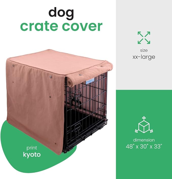 Molly Mutt Kyoto Dog Crate Cover, GOTS-Certified 100% Organic Cotton Canvas Cover for Dog or Puppy Kennel and Cage, Washable, Free of Harmful Chemicals, XX-Large, Fits 48"x30"x33" Crate - Image 2