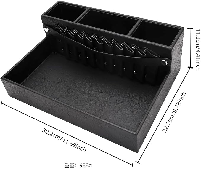 Barber Storage Box,Hairdressing Tool Holder, Multifunctional Detachable Large Storage Box, Shear Holder PU Leather Salon Scissors Holder, Hair Cutting Tools Storage Case for Barber Accessories(Small) - Image 4