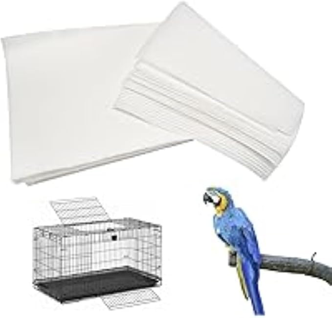 150 Sheets Custom Cut Bird Cage Liner Pet Cage Liner Choice Plain Paper-Poly Coated-Wax Bird Cage Liner *****Message with Specific Size After Ordering***** (Poly Coated (40lb) Any Size up to 24x30) by Unknown