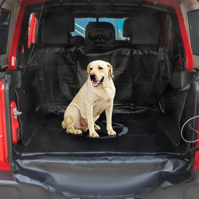 Dog Trunk Liner for Jeep - Heavy Duty Waterproof Oxford Cargo Protector for 2007-2026 Wrangler JK JL 4-Door, Nonslip Washable Pet Seat Cover & Anti-Scratch Liner (Star) - Image 3