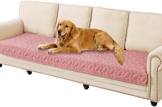 Ameritex Waterproof Pet Bed Cover Anti-Slip Dog Bed Blanket for Sofa and Furniture Waterproof New Pattern Design (Pink, 30x90 Inch (Pack of 1)) by Ameritex