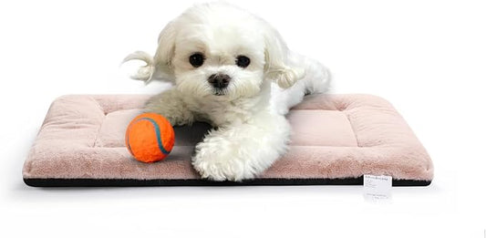 Dog Crate Pad Washable Dog Bed for Crate Small Cozy Mat 22-Inch Pink | Ultra Soft Kennel Pad,Anti-Slip Bottom,Fits for Most Metal Crates,Comfortable Sleeping Pet Mat by VERZEY