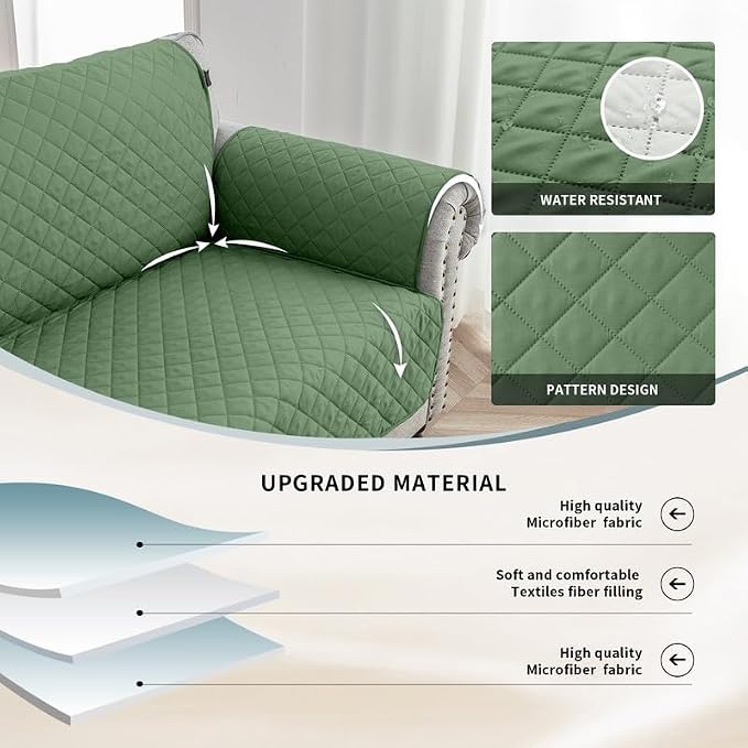 TOPCHANCES Sofa Slipcover L Shape 3pcs Reversible Sofa Cover Sectional Couch Cover 3 Seater Chaise Slip Cover with Elastic Straps for Kids Dogs Cats Pet Furniture Protector Cover - Image 4