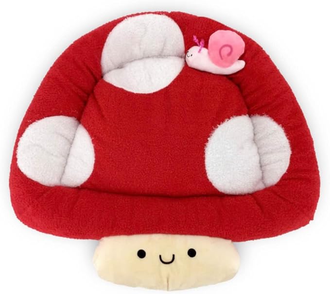 TONBO Soft Plush Small Cute and Cozy Nature Dog Cat Bed, Washer and Dryer Friendly (Mushroom) by TONBO