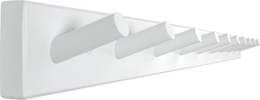 WEBI Coat Rack Wall Mounted,10 Hooks,38" Long Coat Hanger Wall Mount,Peg Rail Hat Hooks for Hanging Caps,Jacket,Clothes,Coats,White by WEBI