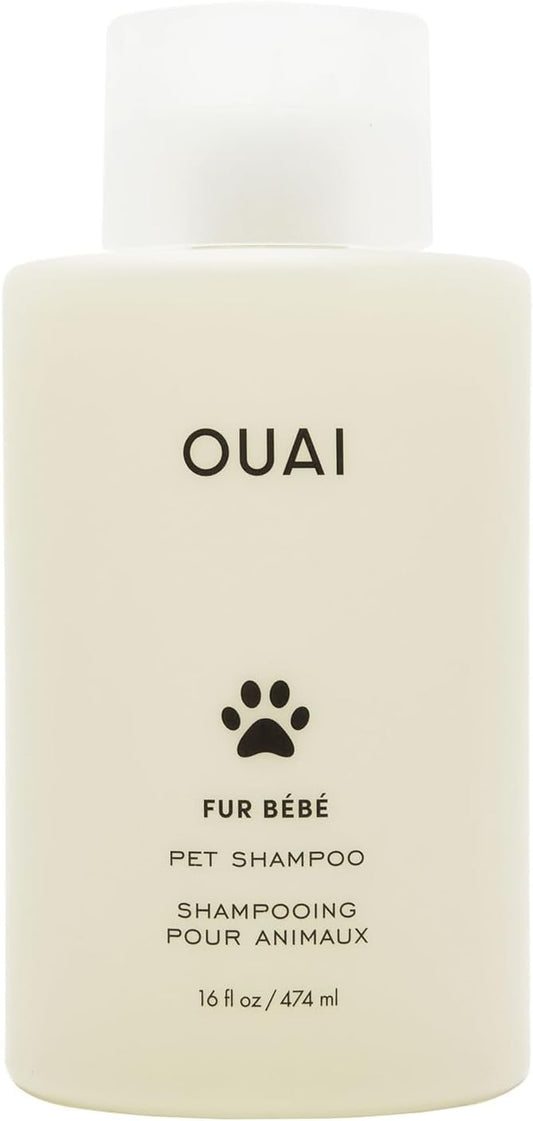 OUAI Fur Bébé Pet Shampoo, Mercer Street Scent - Dog Shampoo and Coat Wash for Hydrating, Cleansing and Adding Shine - Pet Supplies by OUAI (16 Fl Oz)