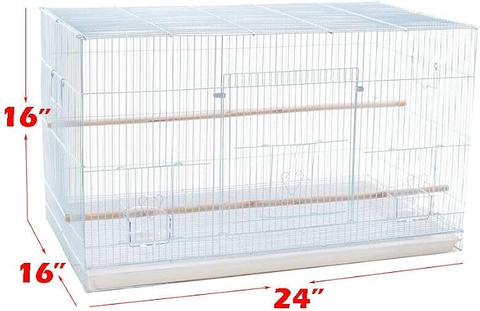 Lot of 6 Breeding Bird Carrier Cage for Parakeet Canary Finch Loverbird (White) - Image 2
