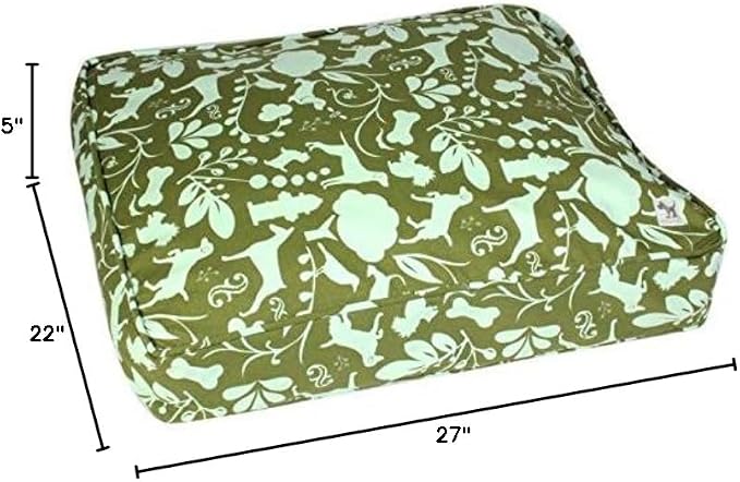 Molly Mutt Small Dog Bed Cover, Amarillo by Morning, Olive Green & Light Blue - Image 8