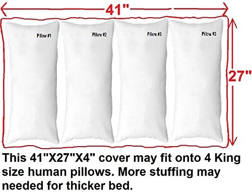 Dogbed4less DIY Pet Bed Pillow Brown Microsuede Duvet Cover and Waterproof Internal case for Dog at 41X27X4 Inch - Covers only - Image 7