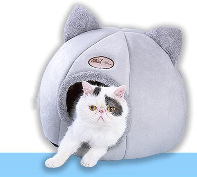 Kavolet Cat Bed for Indoor, Cat Tent with Removable Washable Cushion, Cat Bed Cave Self-Warming Pet House for Cat Dog Puppy - Image 2