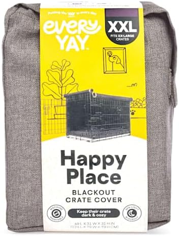 EveryYay by Petco Happy Place Grey Blackout Dog Crate Cover 49" L X 31" W X 31" H - Image 2