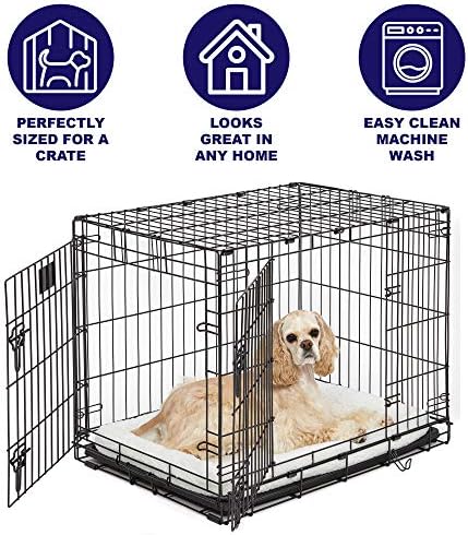 MidWest Homes for Pets QuietTime XXS Dog Bed - White Fleece Bolster, Ultra-Soft and Machine Washable, Fits 18-Inch Crates and Carriers, for Small Dogs and Cats - Image 2