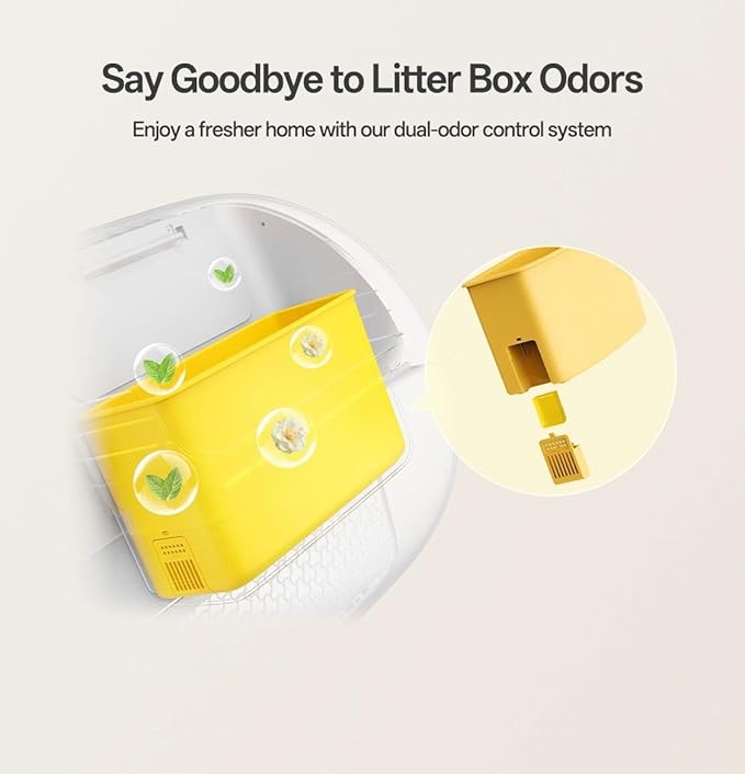 UBPET Self Cleaning Cat Litter Box, XXXL Automatic Litter Box for Multiple Cats, Weight Sensors Safety Protection, Smart APP Control, Odor Control, Works with Clumping/Bentonite Litter (XX-Large) - Image 6