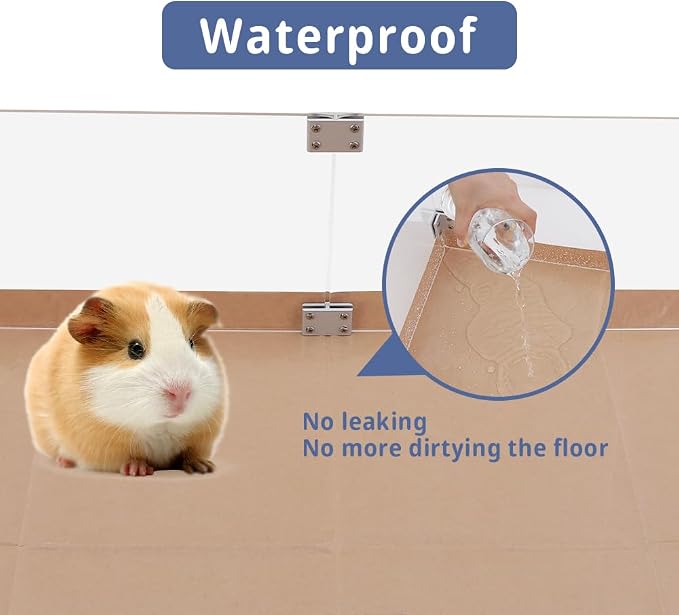 Disposable Guinea Pig Cage Liners, 48" x24 Large Liner Bag for Guinea Pig Cage Bottom, Water-Resistant Kraft Paper（25Pcs - Image 3